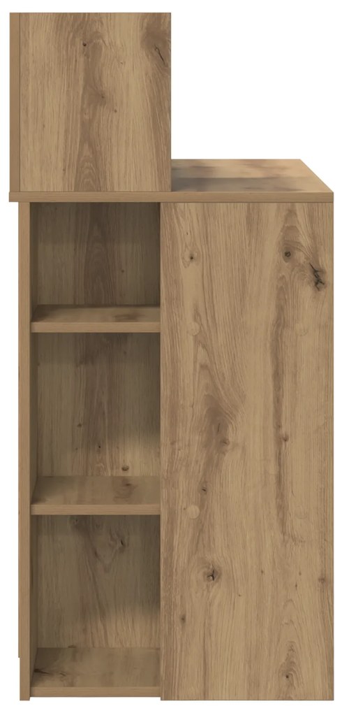 vidaXL Γραφείο με Αποθήκη Καστανός Δρυς 90x48x101.5 εκ. Επεξεργασμένο ξύλο