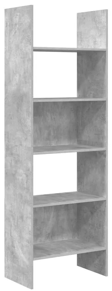 vidaXL Βιβλιοθήκη Γκρι Σκυροδέματος 60 x 35 x 180 εκ. από Επεξ. Ξύλο