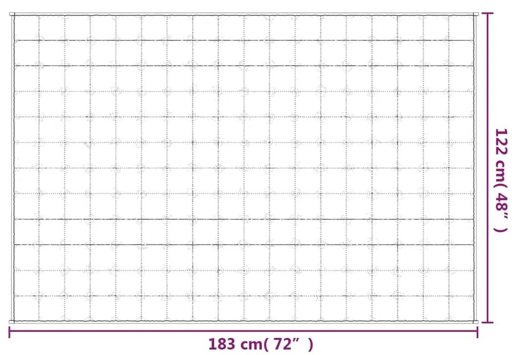 Κουβέρτα Βαρύτητας Γκρι 122 x 183 εκ. 9 κ. Υφασμάτινη - Γκρι