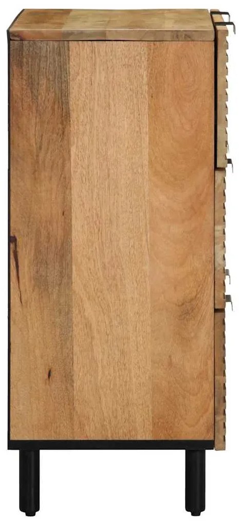 Sideboards 2 τεμάχια καφέ 60x33x75 cm μασίφ ξύλο Mango - Καφέ