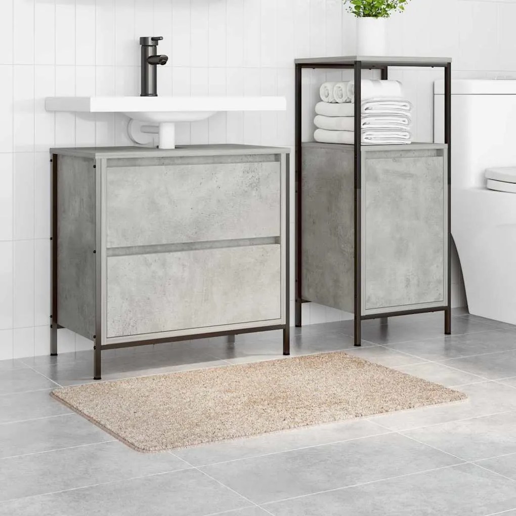vidaXL Πατάκι μπάνιου Κρεμ 60 x 90 cm Πολυπροπυλένιο