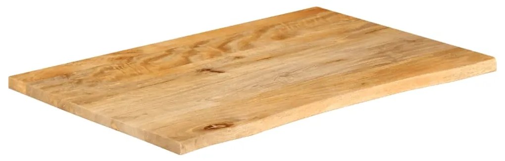 vidaXL Επιφάνεια Τραπεζιού 90x60x2,5 εκ. Live Edge Μασίφ Ξύλο Μάνγκο