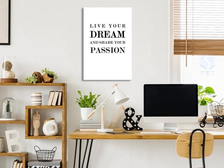 Πίνακας - Live Your Dream and Share Your Passion (1 Part) Vertical - 40x60