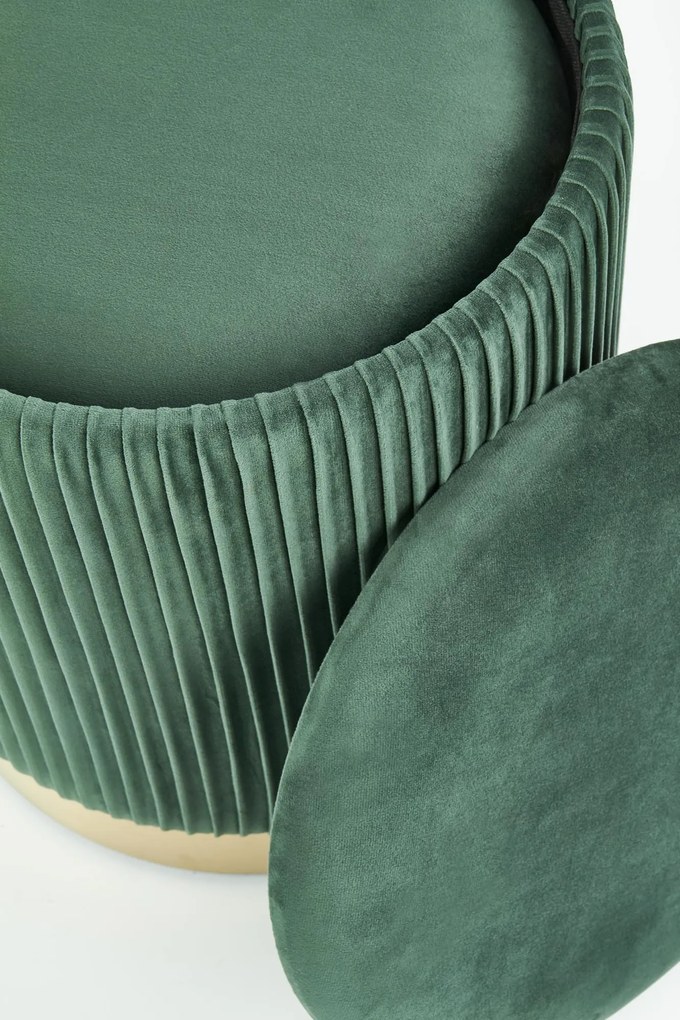 MONTY set of two stools: color: dark green DIOMMI V-CH-MONTY-PUFA-C.ZIELONY
