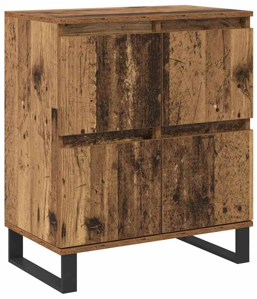 vidaXL Πλαϊνό γραφείο 2 pcs Παλιό ξύλο 60 x 35 x 70 cm