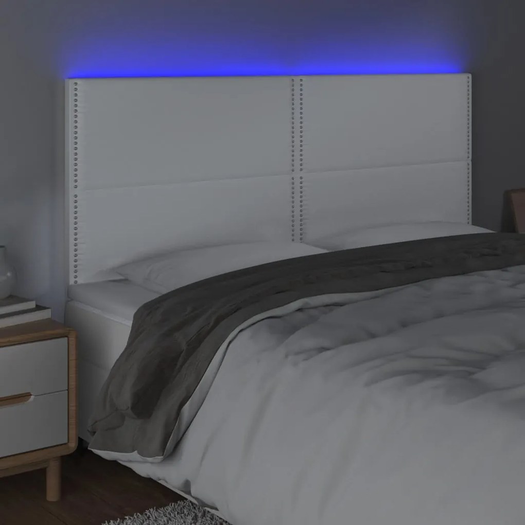 Κεφαλάρι Κρεβατιού LED Λευκό 180x5x118/128 εκ 3122387