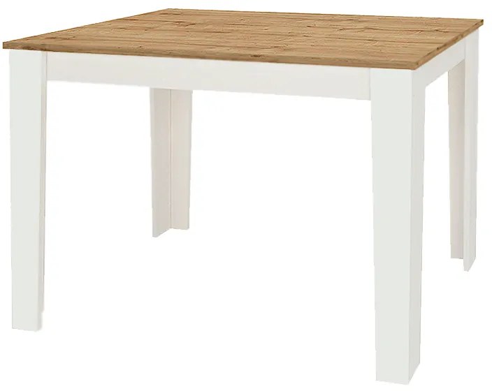 Τραπέζι Darlen Megapap χρώμα λευκό - sapphire oak 110x72x74εκ.