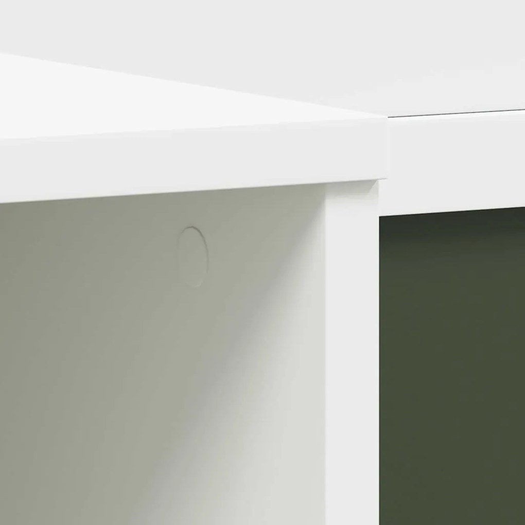 vidaXL Γραφείο Κιμωλίας με ράφι Λευκό και γκρι 120 x 45 x 118.5 εκ.