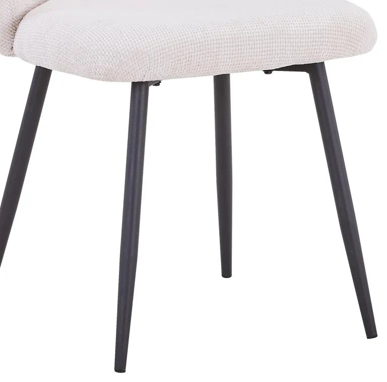 Καρέκλα Karg λευκό ύφασμα-πόδι μαύρο μέταλλο 57x62x80εκ 57x62x80 εκ.
