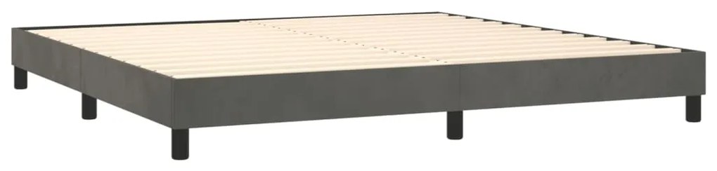 ΚΡΕΒΑΤΙ BOXSPRING ΜΕ ΣΤΡΩΜΑ ΣΚΟΥΡΟ ΓΚΡΙ 200X200 ΕΚ. ΒΕΛΟΥΔΙΝΟ 3141444