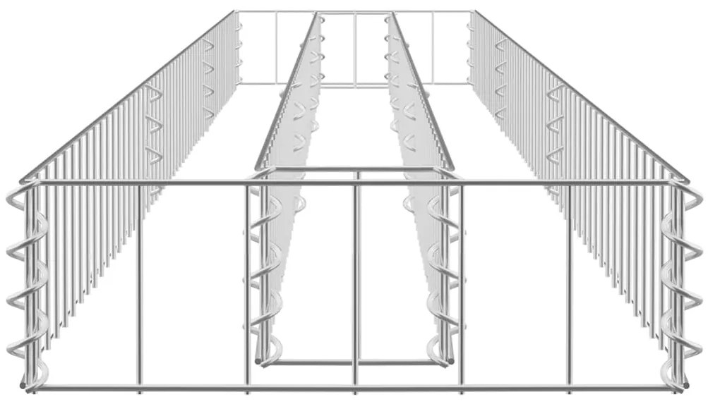 vidaXL Συρματοκιβώτιο-Γλάστρα Υπερυψωμένη 270x30x10 εκ. Γαλβ. Χάλυβας