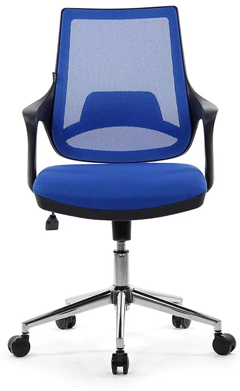 Καρέκλα εργασίας Skagen Metal Megapap υφασμάτινη σε μπλε 58x59x97εκ. - Ύφασμα - GP018-0007,3