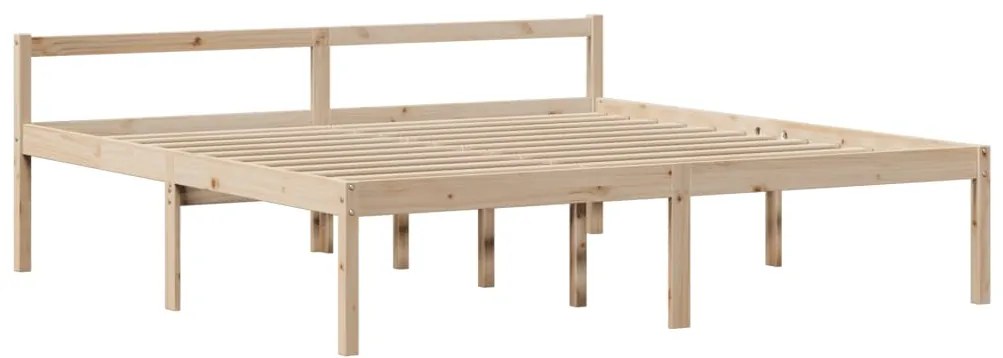 vidaXL Κρεβάτι Ηλικιωμένου με Κεφαλάρι 200 x 200 εκ. Μασίφ Ξύλο Πεύκου