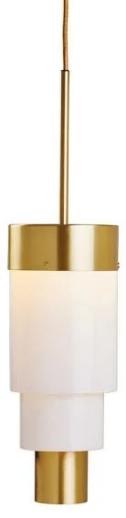 Κρεμαστό Φωτιστικό Οροφής LED 16W Dimmable Γυαλί Χρυσό Μέταλλο A-spire Ebb&amp;Flow-LA102002-Λευκό LA102002