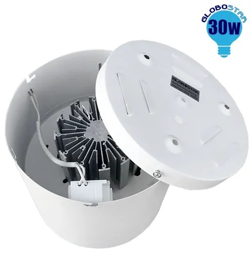 GloboStar® 115084 Φωτιστικό Σποτ Οροφής LED Downlight 30W AC 230V 4500lm 24° IP20 Ψυχρό Λευκό 6000K