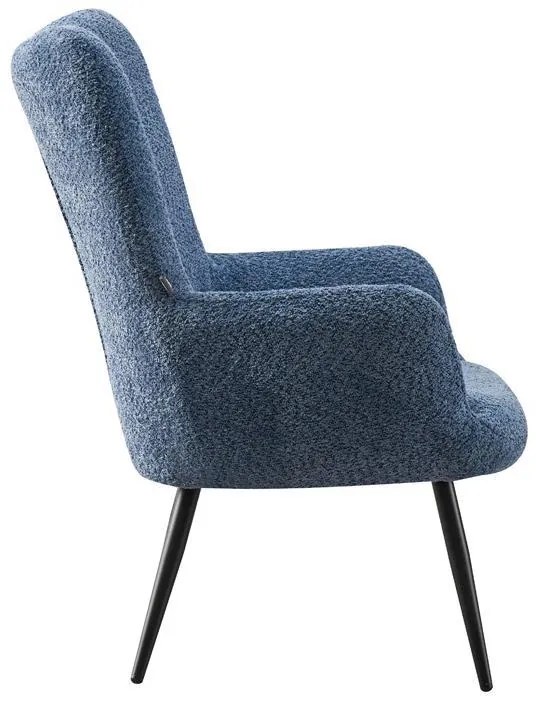 Πολυθρόνα C-06 Fylliana με Μεταλλικά Πόδια και Σιέλ Ύφασμα 80x75x97 εκ. 80x75x97 εκ.