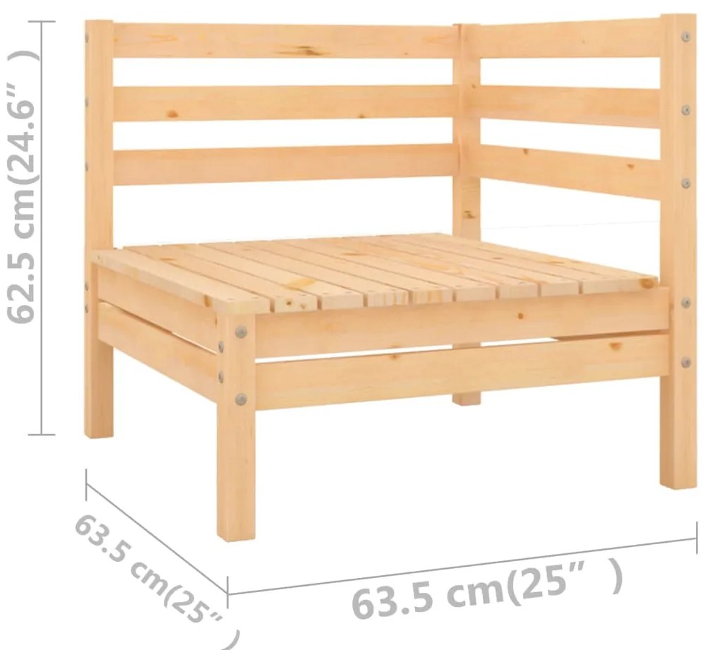 vidaXL Σαλόνι Κήπου Σετ 6 Τεμαχίων από Μασίφ Ξύλο Πεύκου