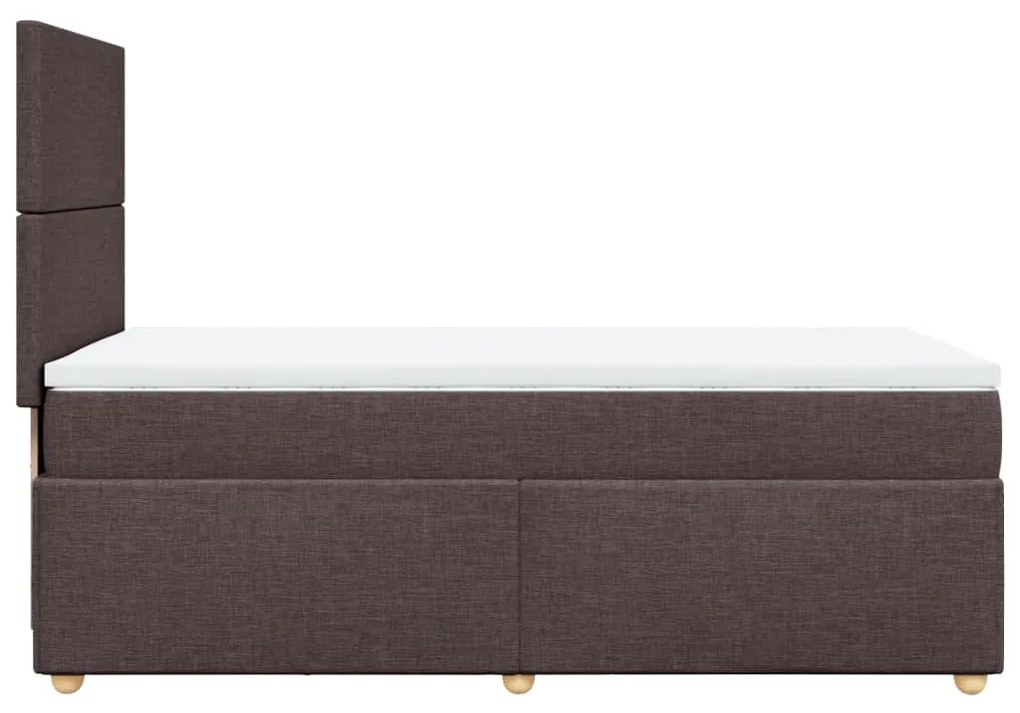 ΚΡΕΒΑΤΙ BOXSPRING ΜΕ ΣΤΡΩΜΑ ΣΚΟΥΡΟ ΚΑΦΕ 90X200 ΕΚ. ΥΦΑΣΜΑΤΙΝΟ 3291159