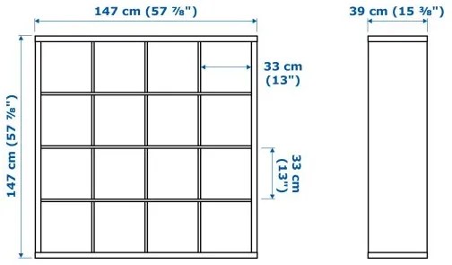 KALLAX ραφιέρα με 8 ένθετα 690.174.75