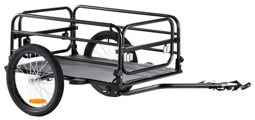 VEVOR Bike Cargo Trailer, 160 lbs Load Capacity, Heavy-Duty Bicycle Wagon Cart, Foldable Compact Storage &amp; Quick Release with Universal Hitch, 16&quot; Wheels, Safe Reflectors, Fits 22&quot;-28&quot; Bike Wheels