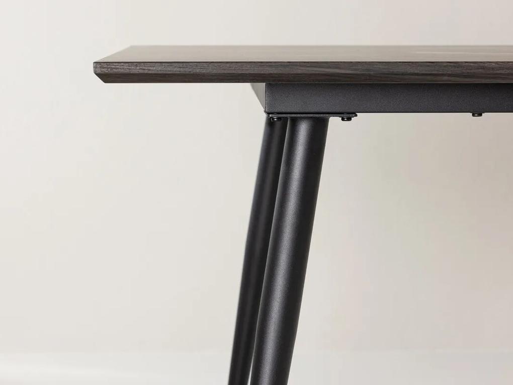 Τραπέζι Dallas 4313, Καφέ, Μαύρο, 75x100x220cm, 56 kg, Ινοσανίδες μέσης πυκνότητας, Μέταλλο | Epipla1.gr