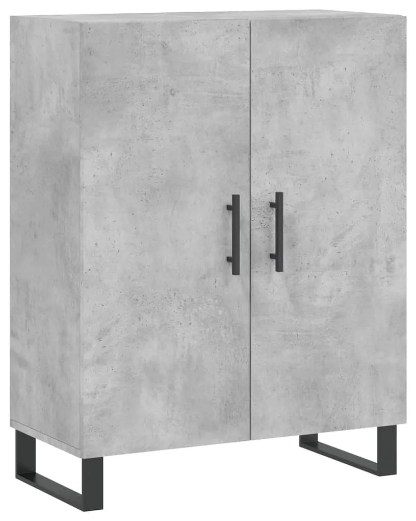vidaXL Ντουλάπι Γκρι Σκυροδέματος 69,5x34x180 εκ. Επεξεργασμένο Ξύλο