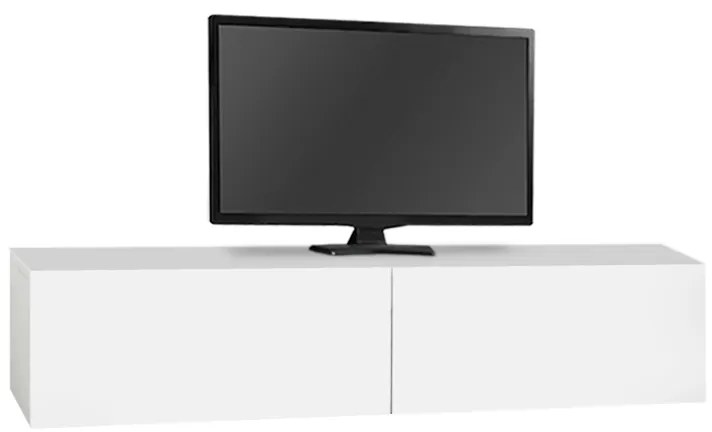 Έπιπλο τηλεόρασης επιτοίχιο Aristo Megapap με LED χρώμα λευκό 135x31,6x25εκ.