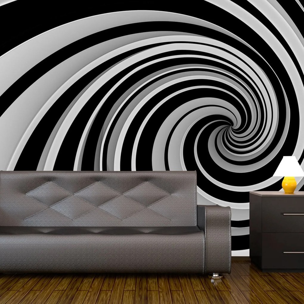 Φωτοταπετσαρία - Black and white swirl 350x270