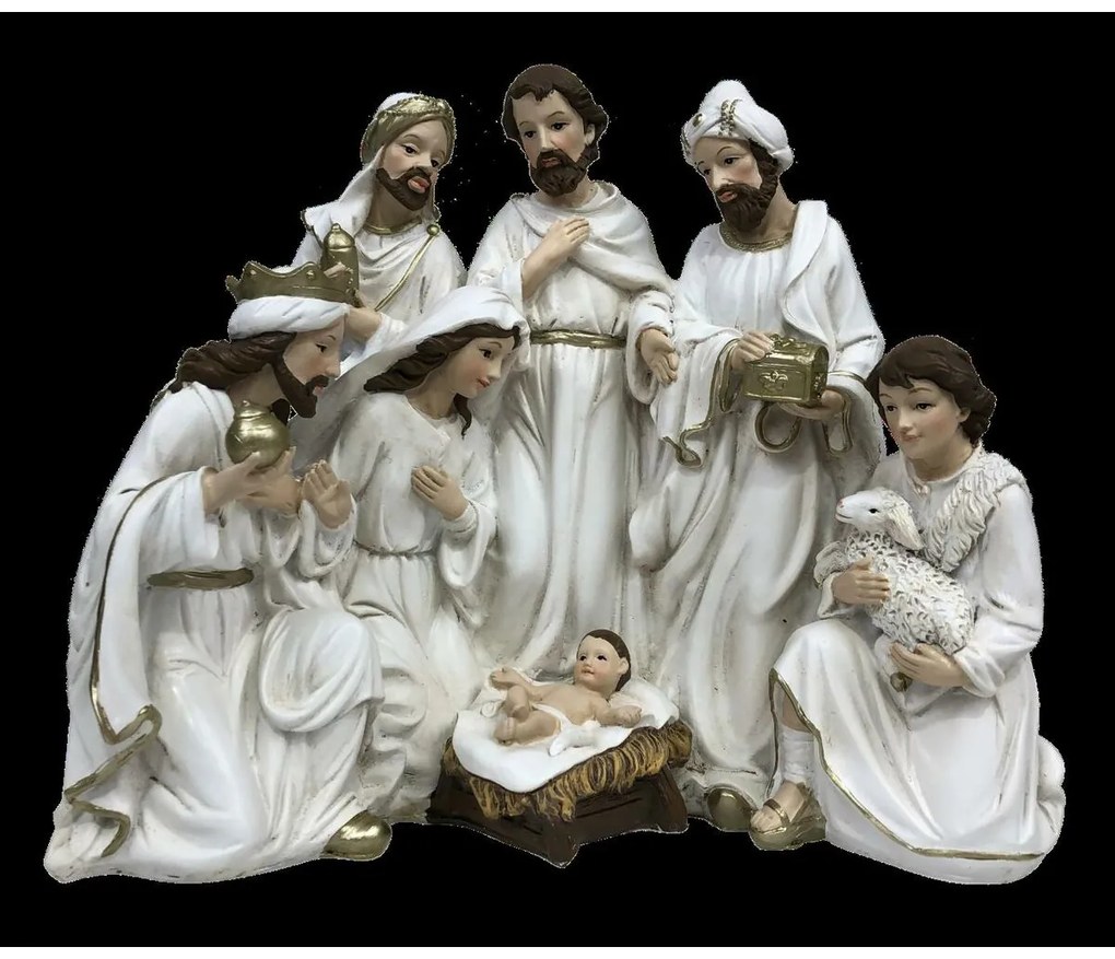 Χριστουγεννιάτικο Βηθλεέμ DKD Home Decor Ρητίνη (23 x 12,5 x 19,5 cm) (x2)