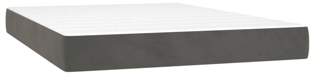 ΚΡΕΒΑΤΙ BOXSPRING ΜΕ ΣΤΡΩΜΑ ΣΚΟΥΡΟ ΓΚΡΙ 140X190 ΕΚ. ΒΕΛΟΥΔΙΝΟ 3129148