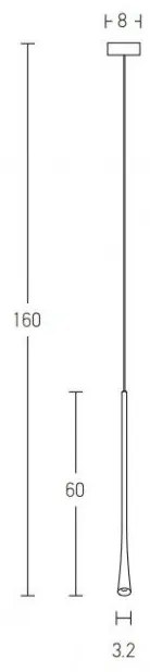Κρεμαστό Φωτιστικό Οροφής 60cm LED 6W IP20 3000K Zambelis 20143 Ορείχαλκος