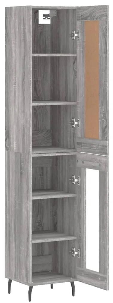 vidaXL Μπουφές Sonoma Γκρι 34,5 x 34 x 180 εκ. από Επεξεργασμένο Ξύλο