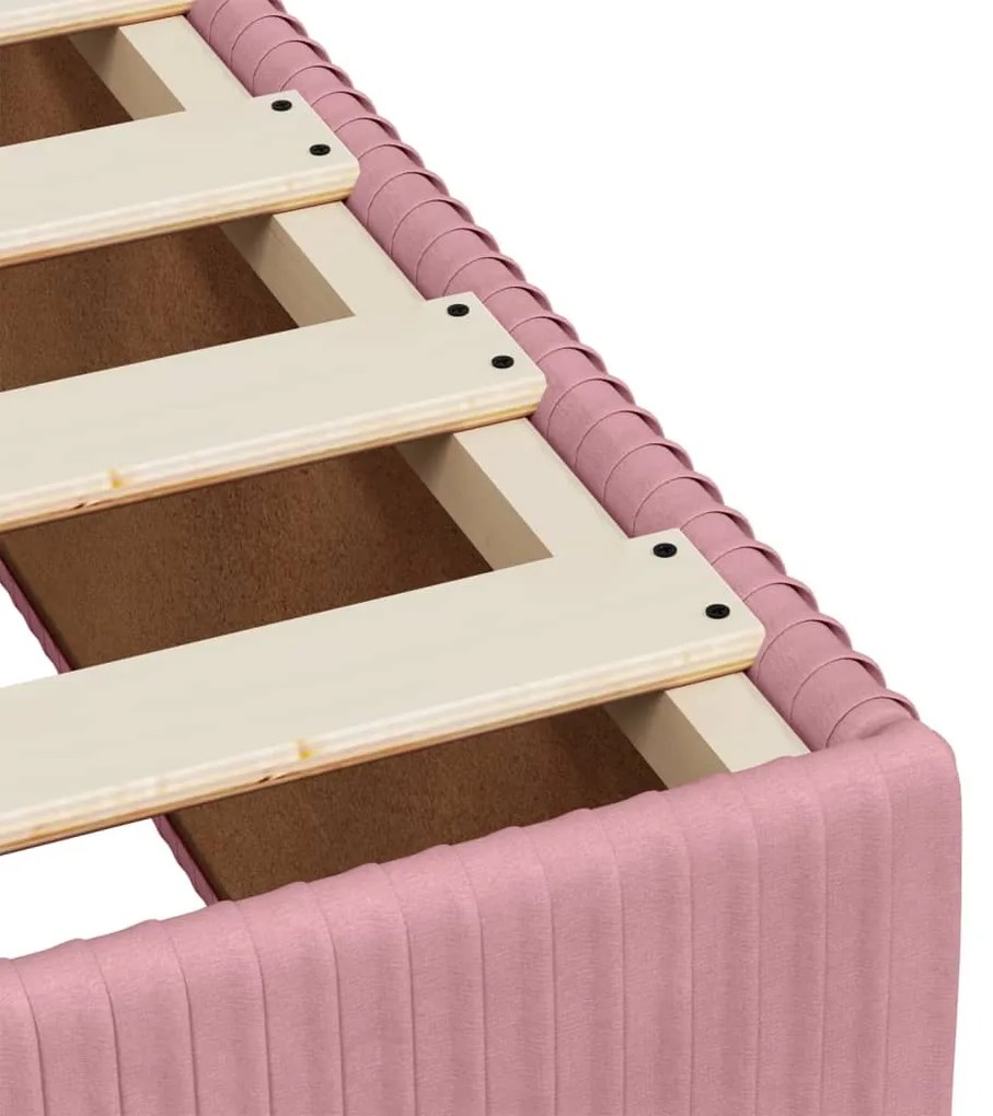 ΚΡΕΒΑΤΙ BOXSPRING ΜΕ ΣΤΡΩΜΑ ΡΟΖ 120X190 ΕΚ. ΒΕΛΟΥΔΙΝΟ 3292285