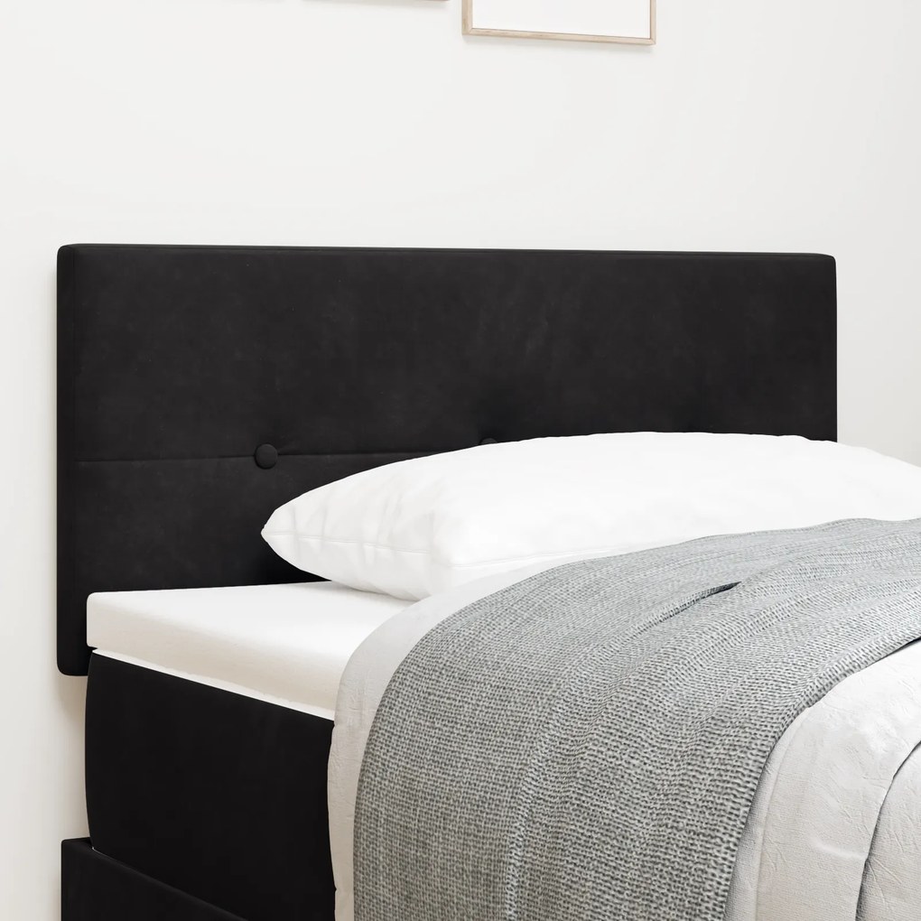 vidaXL Κεφαλάρι Button Tufted Μαύρο 90 εκ Βελούδο