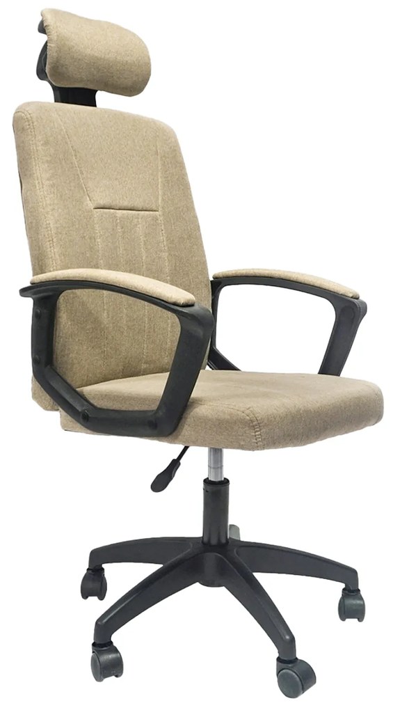 ΚΑΡΕΚΛΑ ΓΡΑΦΕΙΟΥ NIMBLE HM1199.13 ΜΠΕΖ ΥΦΑΣΜΑ-ΜΑΥΡΟΣ ΣΚΕΛΕΤΟΣ&ΒΑΣΗ 59x64x122Υεκ