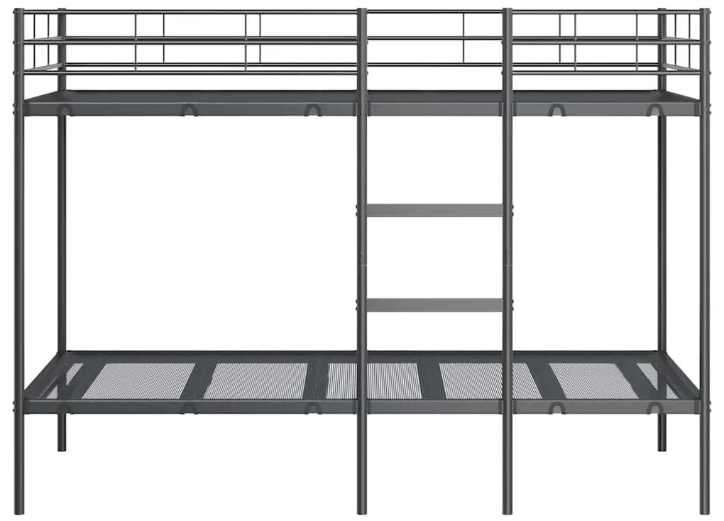 vidaXL Κουκέτα χωρίς στρώμα Μαύρο 100x200 cm Ατσάλι