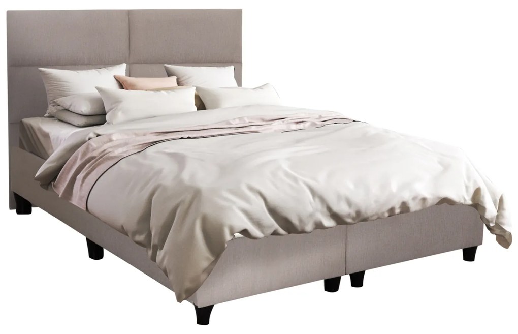 ΚΡΕΒΑΤΙ MILO HM616.32 ΜΠΕΖ ΥΦΑΣΜΑ ΓΙΑ ΣΤΡΩΜΑ 160x200εκ