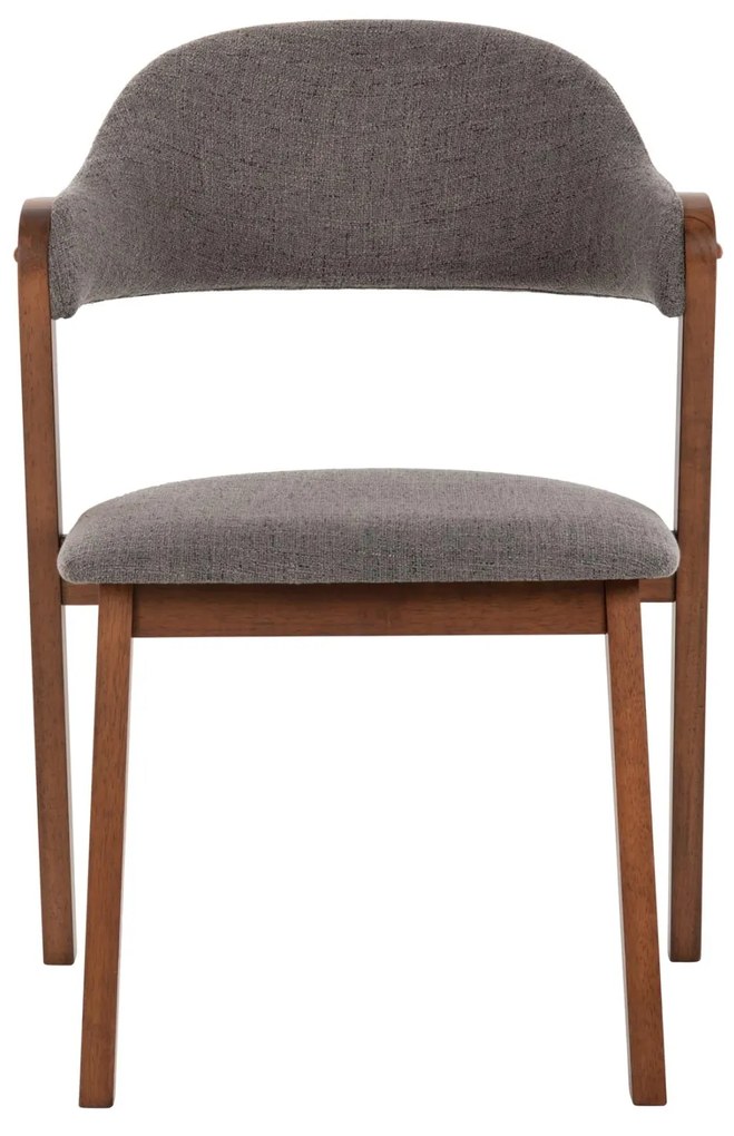 Καρέκλα RIDER Rubberwood Kαρυδί με ύφασμα Γκρί 59x59x83Yεκ. 2αδα 59x59x83 εκ.
