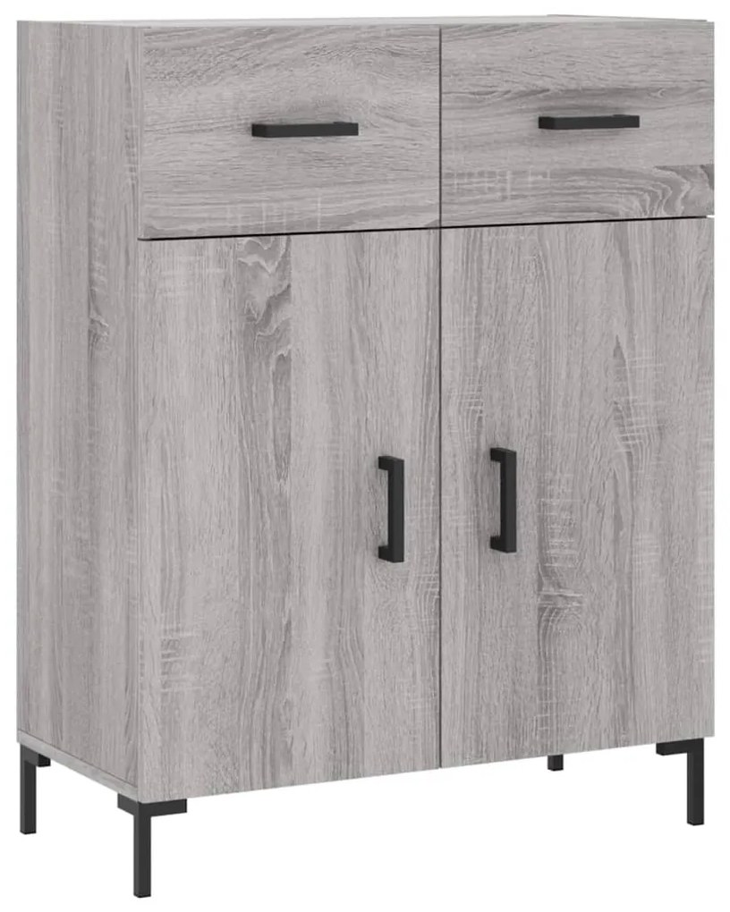 vidaXL Ντουλάπι Γκρι Sonoma 69,5 x 34 x 180 εκ. Επεξεργασμένο Ξύλο