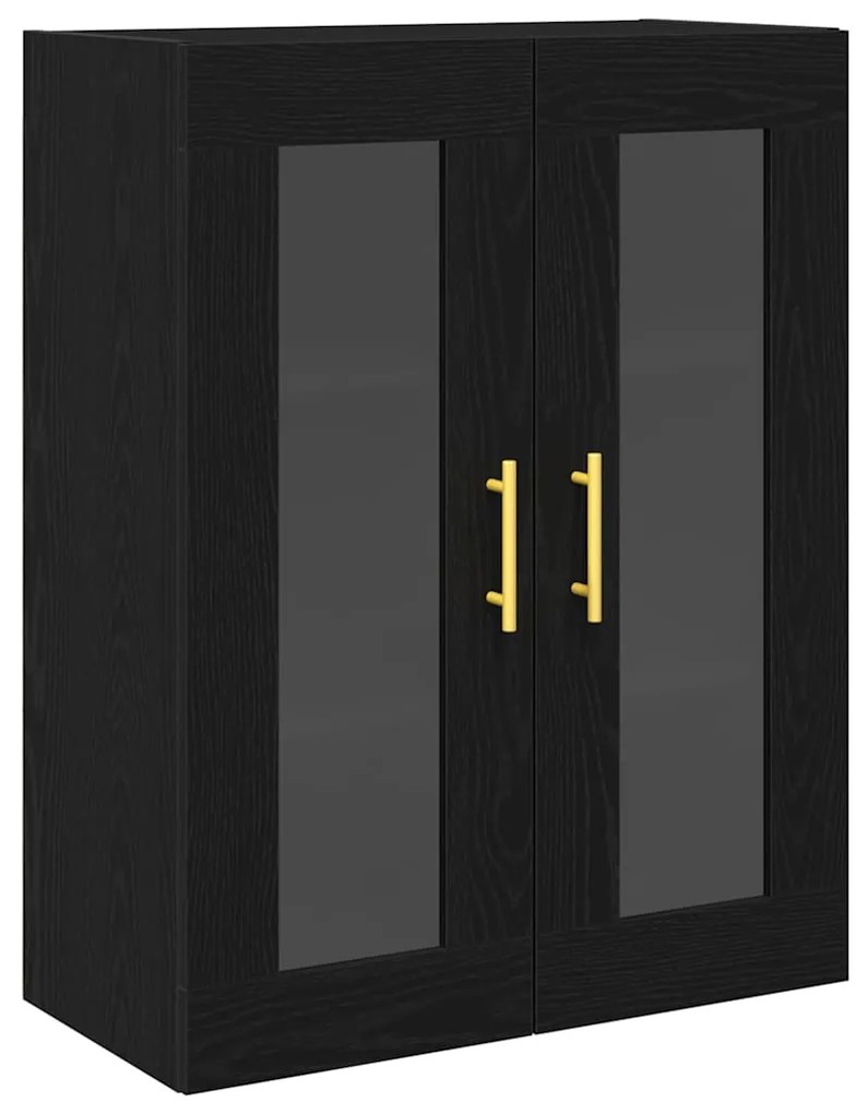 vidaXL Ντουλάπα τοίχου Επιτοίχιο Μαύρη δρυς 69.5 x 34 x 90 εκ.
