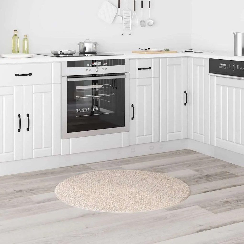 vidaXL Χαλί Κρεμ 90 x 90 cm Πολυπροπυλένιο