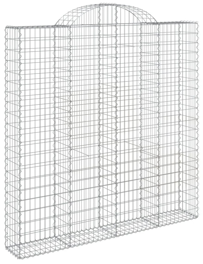 vidaXL Συρματοκιβώτια Τοξωτά 4 τεμ. 200x30x200/220 εκ. Γαλβαν. Ατσάλι