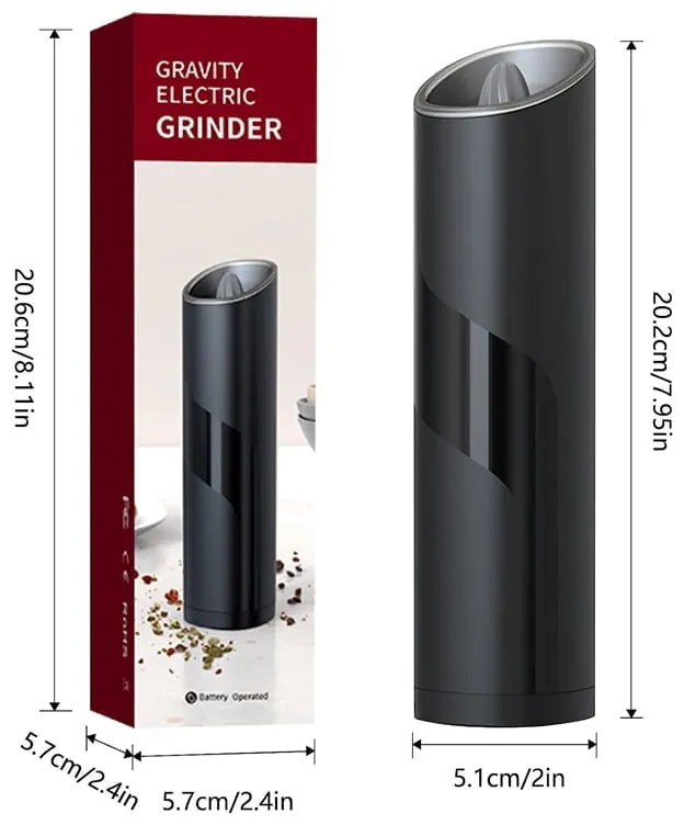 Ηλεκτρικός μύλος μπαχαρικών - Gravity Electric Grinder