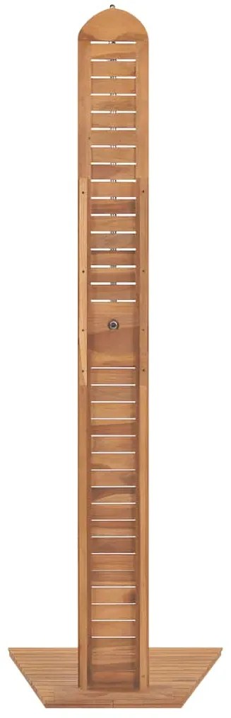vidaXL Ντουζιέρα Κήπου 70 x 75 x 204 εκ. από Μασίφ Ξύλο Teak