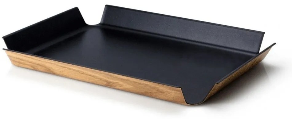 Δίσκος Σερβιρίσματος Living 02912000 45x34x4cm Black-Brown Continenta Ξύλο,Χαρτί