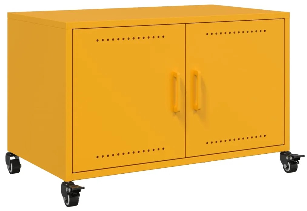 Έπιπλο Τηλεόρασης Μουσταρδί Κίτρινο 68x39x43,5 εκ. από Ατσάλι 846641