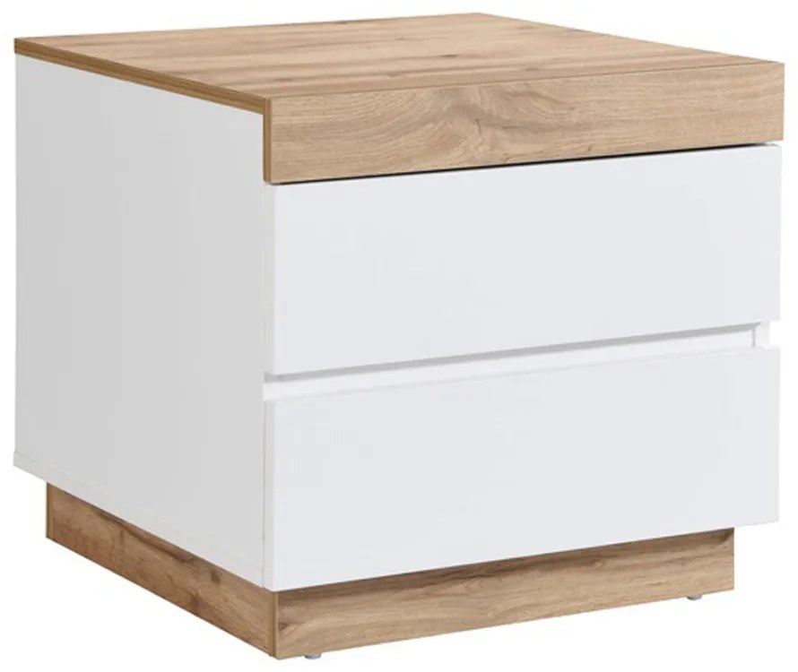 Liberta CASA ΚΟΜΟΔΙΝΟ 2ΣΥΡΤΑΡΙΑ ΛΕΥΚΟ ΦΥΣΙΚΟ 50x50xH50cm 50x50xH50cm 09-2049