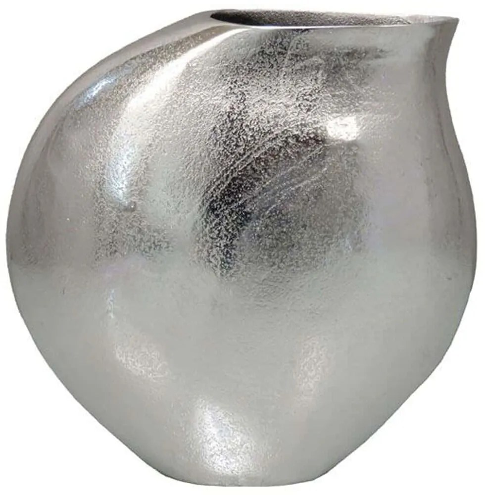 Βάζο Brontie 032494 30x13x29cm Silver Αλουμίνιο