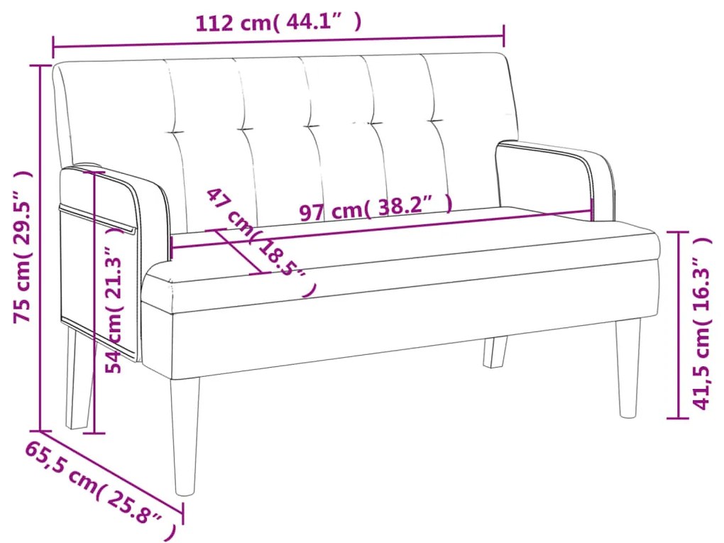 ΠΑΓΚΑΚΙ ΜΕ ΠΛΑΤΗ ΛΕΥΚΟΣ 112X65,5X75 ΕΚ. ΑΠΟ ΣΥΝΘΕΤΙΚΟ ΔΕΡΜΑ 372154