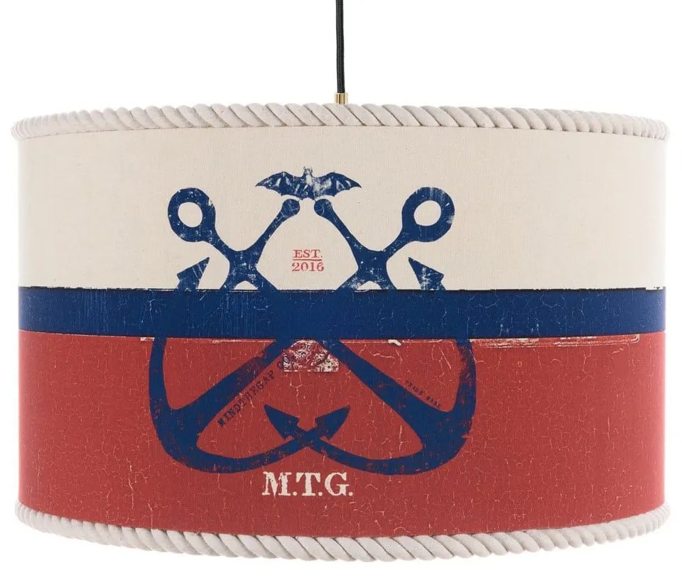 Φωτιστικό Οροφής Seaworthy Cl50424 Ø45X28 E27 White-Red-Blue Mindthegap Μέταλλο,Ύφασμα